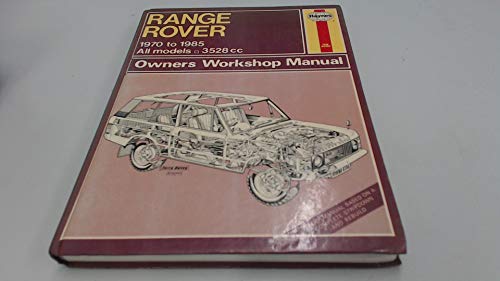 9781850101895: Range Rover Owner's Workshop Manual
