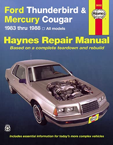 Beispielbild fr Ford Tbird & Mercury Cougar '83'88 (Haynes Repair Manuals) zum Verkauf von BooksRun