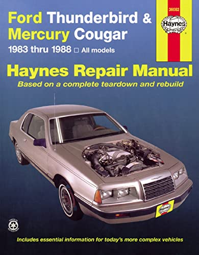 9781850103387: Ford Tbird & Mercury Cougar '83'88 (Haynes Repair Manuals)