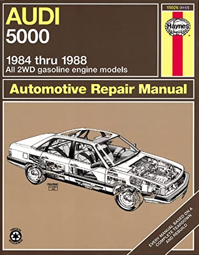 Beispielbild fr Audi 5000: 1984 Thru 1988 All 2WD gasoline engine models (Automotive Repair Manual) zum Verkauf von Wonder Book