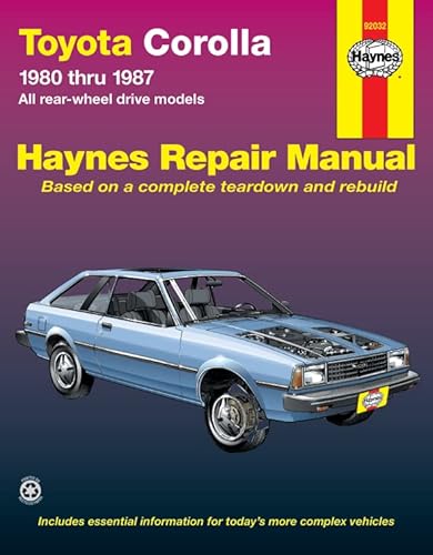 Beispielbild fr Toyota Corolla Rear Wheel Drive Automotive Repair Manual: All Rear-Wheel Drive Models 1980 Through 1987 zum Verkauf von RareNonFiction, IOBA