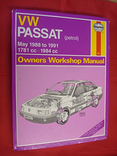 Imagen de archivo de Volkswagen Passat (Petrol) 1781cc and 1984cc, 1988-91 Owners Workshop Manual (Service and repair manuals) a la venta por Reuseabook