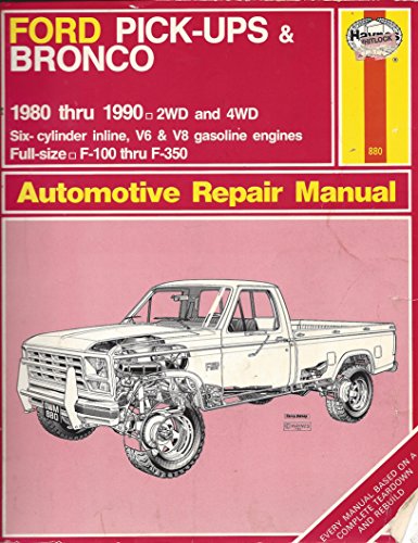 Beispielbild fr Ford Pick-ups and Bronco 2 and 4 W.D. 1980-90 Owner's Workshop Manual (Automotive repair manual) zum Verkauf von Ergodebooks