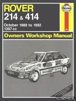 Beispielbild fr Rover 214 and 414 Owners Workshop Manual October 1989 to 1992 1397cc zum Verkauf von Reuseabook