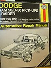 Beispielbild fr Chrysler mini pick-ups automotive repair manual (Haynes automotive repair manual series) zum Verkauf von Books From California