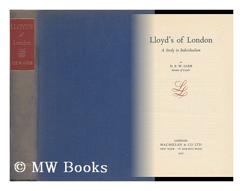 Stock image for Lloyd's of London: A Study in Individualism for sale by ThriftBooks-Dallas