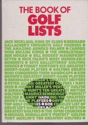 Beispielbild fr Book of Golf Lists zum Verkauf von AwesomeBooks