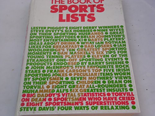 Book of Sports Lists: No. 1 (9781850512851) by Craig Brown