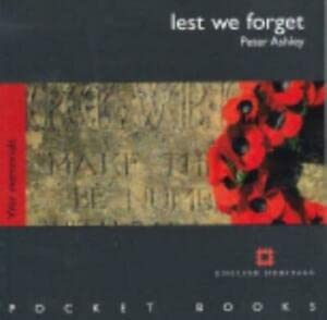 Imagen de archivo de Lest We Forget - War Memorials (English Heritage Pocket Books S.) a la venta por WorldofBooks