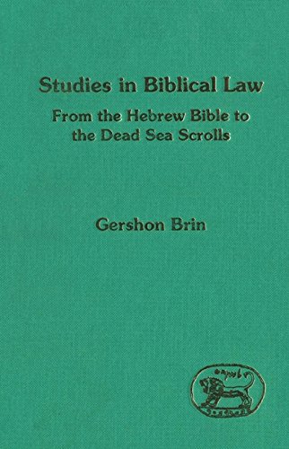 9781850754848: Studies in Biblical Law: From the Hebrew Bible to the Dead Sea Scrolls: No. 176. (The Library of Hebrew Bible/Old Testament Studies)