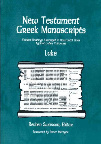 Imagen de archivo de New Testament Greek Manuscripts Luke (Manuals) (Vol 3) a la venta por HPB-Red