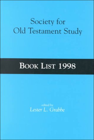 Beispielbild fr Society for Old Testament Study Book List 1998 zum Verkauf von Anybook.com