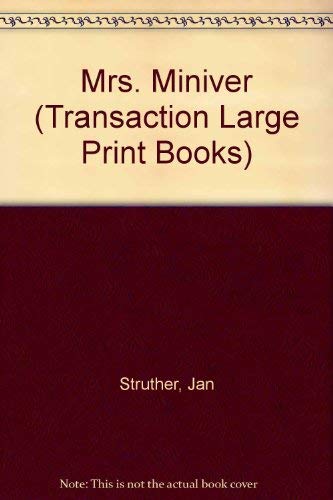 9781850893646: Mrs. Miniver (Transaction Large Print Books)