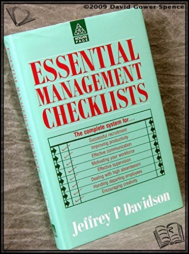 9781850913122: Essential Management Checklists