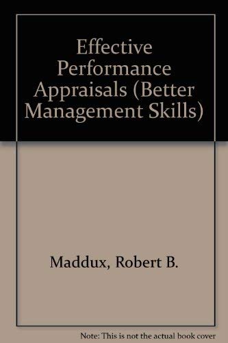 9781850915522: Effective Performance Appraisals