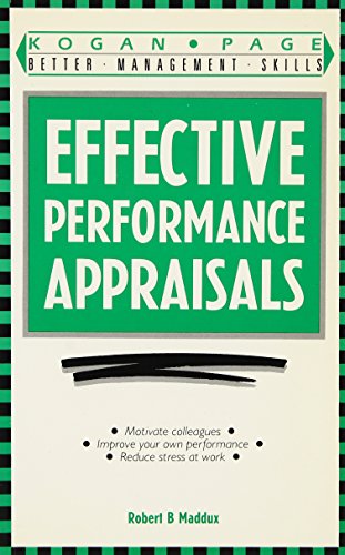 Imagen de archivo de Effective Performance Appraisals (Better Management Skills S.) a la venta por AwesomeBooks