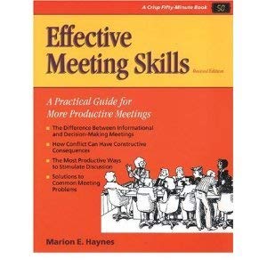 Stock image for Effective Meeting Skills: How to Make Meetings More Productive for sale by Reuseabook