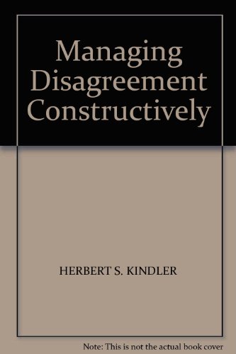 9781850918110: Managing Disagreement Constructively