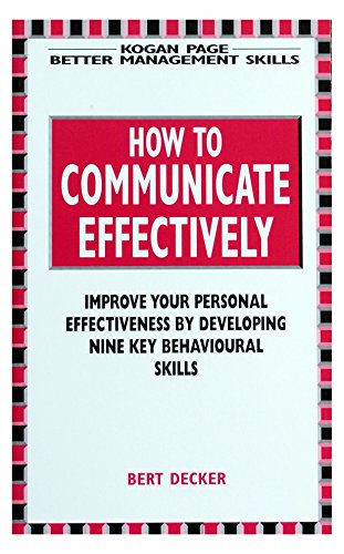 Beispielbild fr How to Communicate Effectively zum Verkauf von WorldofBooks