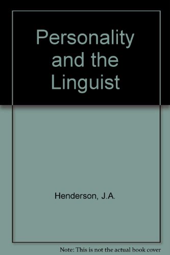 Personality and the linguist: A comparison of the personality profiles of professional translators and conference interpreters (9781851430215) by Henderson, J. A