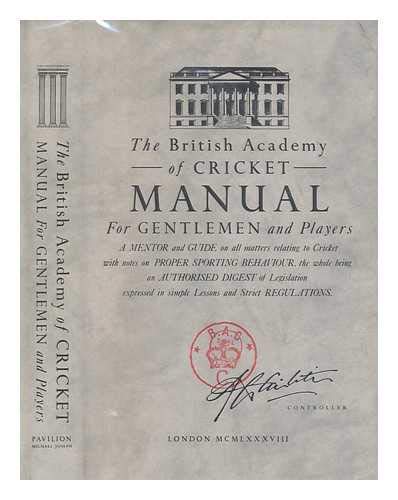 9781851452217: British Academy of Cricket Manual