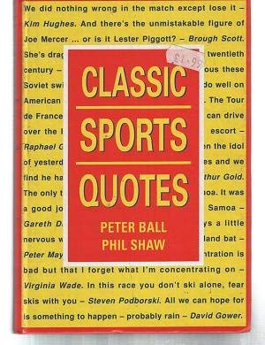 Beispielbild fr Classic Sports Quotes zum Verkauf von WorldofBooks