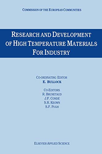Stock image for Research and Development of High Temperature Materials for Industry for sale by Zubal-Books, Since 1961