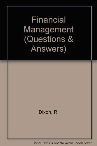 Financial Management (9781851850204) by Dixon, R.