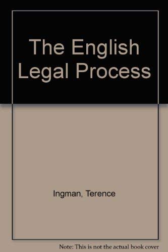 Stock image for The English Legal Process for sale by Callaghan Books South