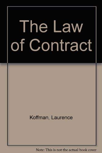Imagen de archivo de The Law of Contract a la venta por AwesomeBooks