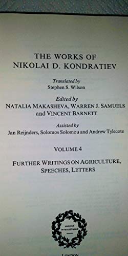 Stock image for The Works of Nikolai D. Kondratiev for sale by Revaluation Books