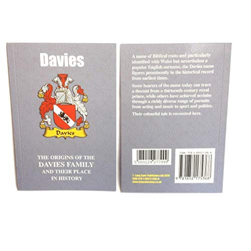 Beispielbild fr Davies: The Origins of the Davies Family and Their Place in History (English Name Mini-Book) zum Verkauf von WorldofBooks