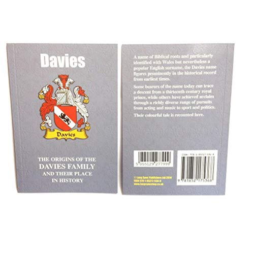 Imagen de archivo de Davies: The Origins of the Davies Family and Their Place in History (English Name Mini-Book) a la venta por WorldofBooks