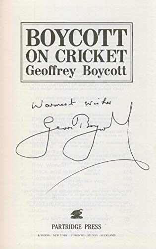 Beispielbild fr Boycott on Cricket zum Verkauf von WorldofBooks
