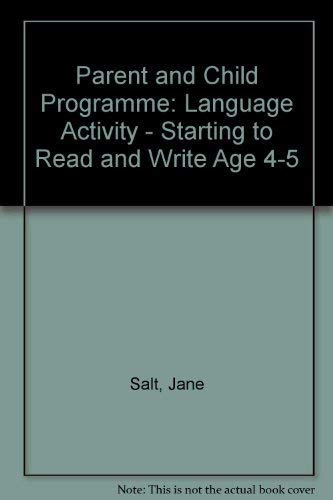 9781852700140: Language Activity - Starting to Read and Write (Age 4-5) (Parent and Child Programme)