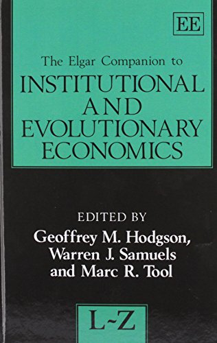 9781852784393: The Elgar Companion to Institutional and Evolutionary Economics