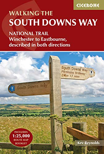 Stock image for The South Downs Way: Winchester to Eastbourne, Described in Both Directions (Includes separate OS 1:25K map booklet) for sale by BrownBooks
