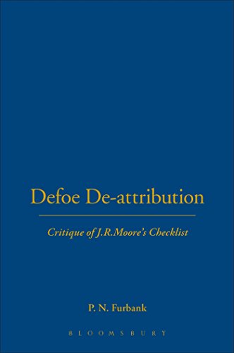 Beispielbild fr Defoe De-Attributions: A Critique of J.R. Moore's Checklist zum Verkauf von Powell's Bookstores Chicago, ABAA