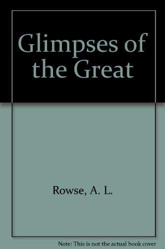 Stock image for Glimpses of the Great for sale by Lady Lisa's Bookshop