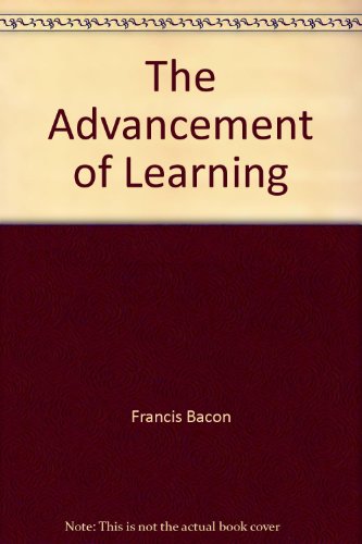 Beispielbild fr The Advancement of Learning zum Verkauf von JuddSt.Pancras
