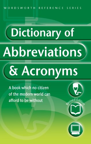 9781853263859: The Wordsworth Dictionary of Abbreviations and Acronyms (Wordsworth Reference)