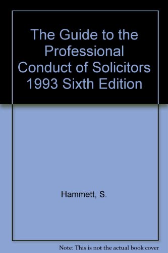 Beispielbild fr The Guide to the Professional Conduct of Solicitors zum Verkauf von medimops