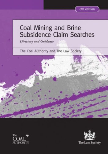 Imagen de archivo de Coal Mining and Brine Subsidence Claim Searches a la venta por WorldofBooks