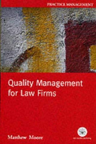 Beispielbild fr Quality Management for Law Firms zum Verkauf von WorldofBooks