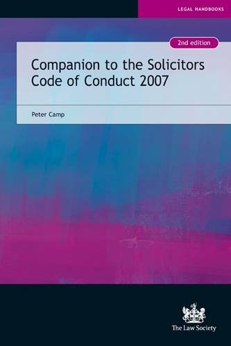 Beispielbild fr Companion to the Solicitors Code of Conduct 2007 zum Verkauf von WorldofBooks