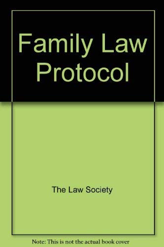 Family Law Protocol (9781853289842) by Law Society