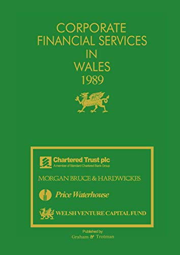 9781853330940: Corporate Financial Services in Wales 1988/89