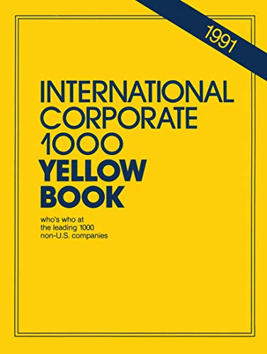 Beispielbild fr International Corporate 1000 Yellow Book : 1990 zum Verkauf von Chiron Media