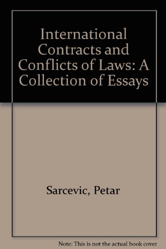 9781853333224: International Contracts and Conflicts of Laws