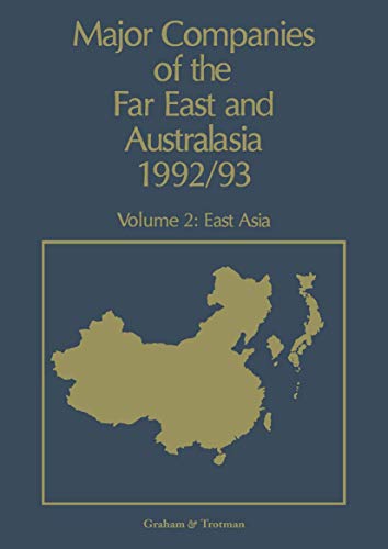 Major Companies of the Far East and Australasia, 1992/93, Volume 2: East Asia (9781853337512) by J. Carr